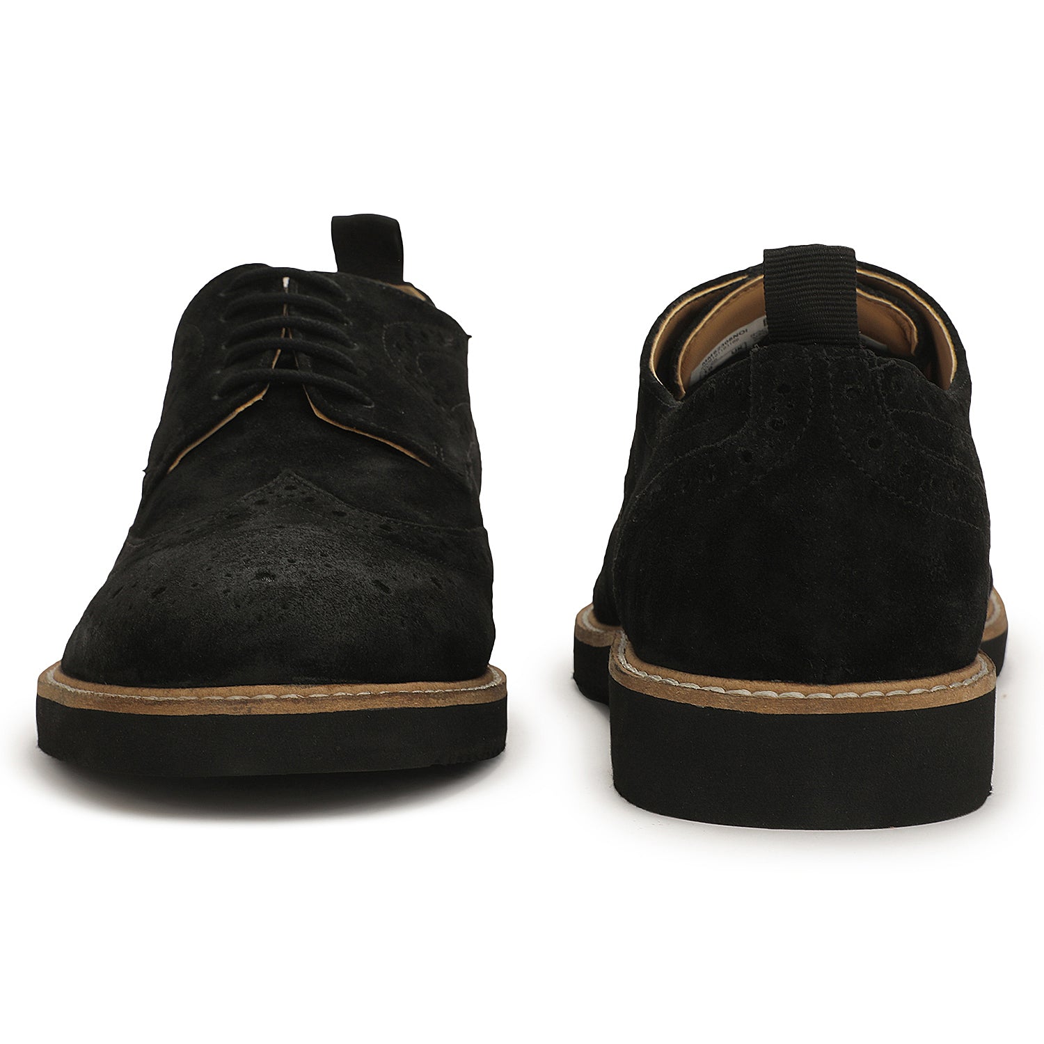 Men's Lite Court Beige Suede Leather Formal Brogue Shoes
