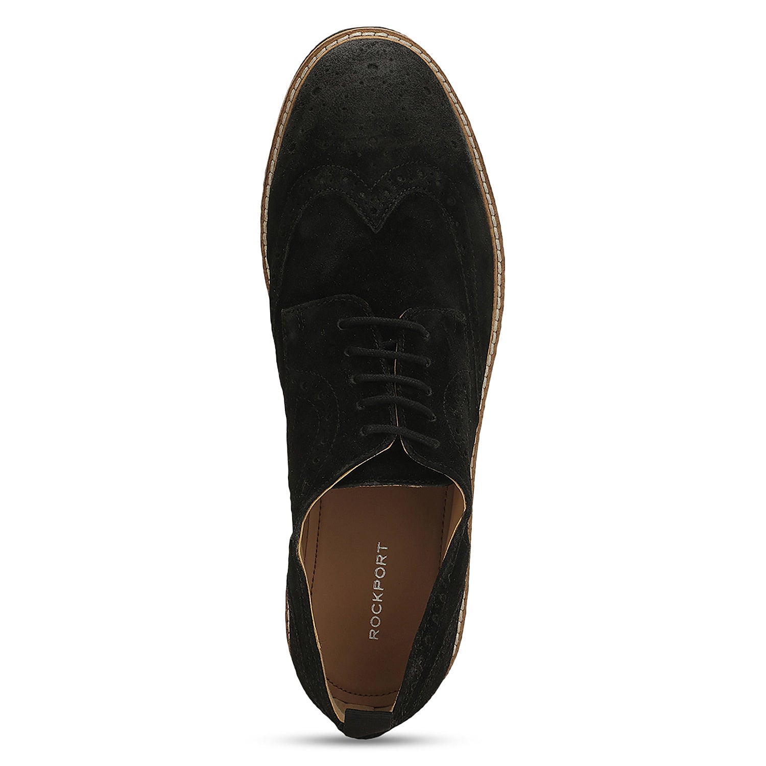 Men's Lite Court Beige Suede Leather Formal Brogue Shoes