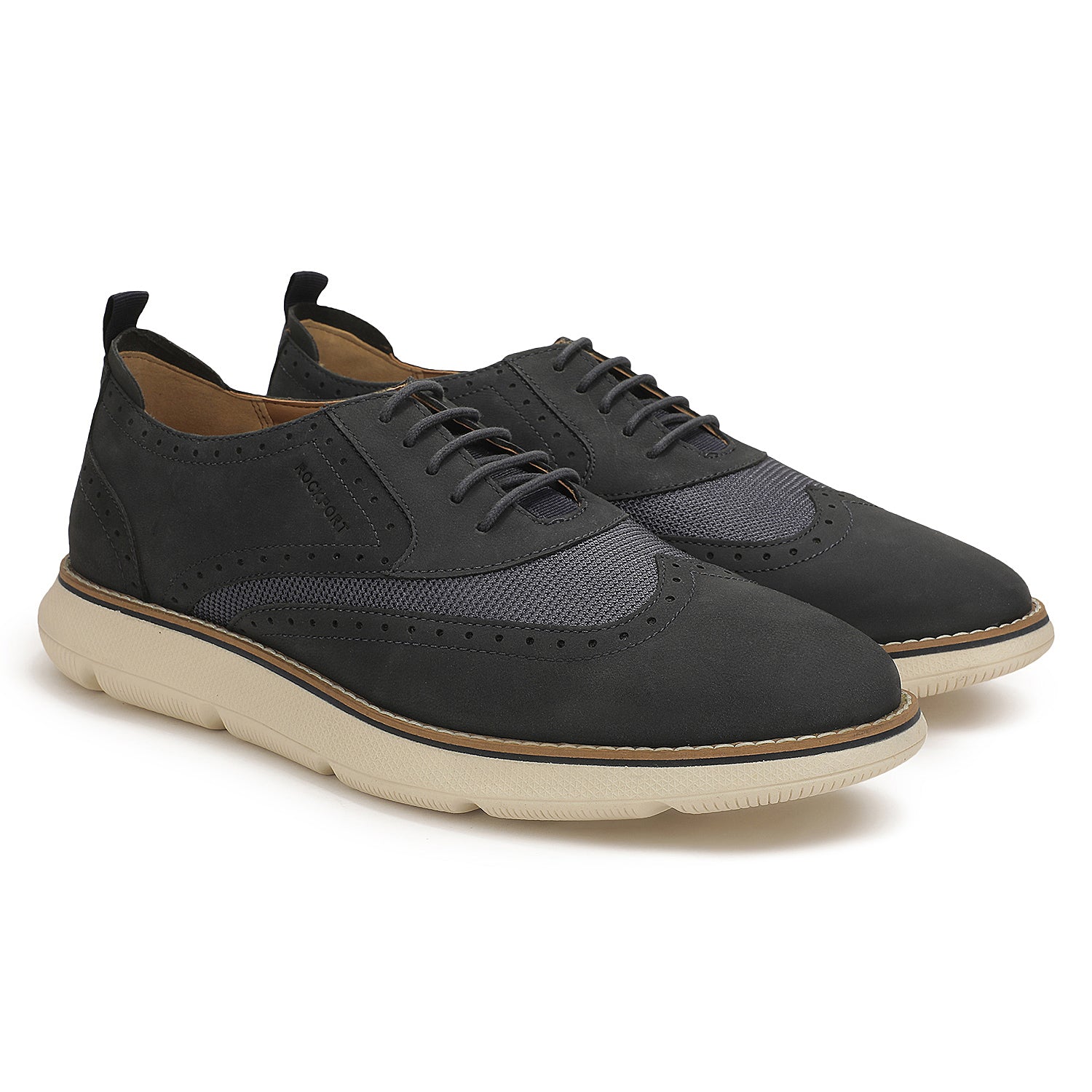 Men's Harbor Walk Oxford Laceup Navy Nubuck Leather Formal Shoes