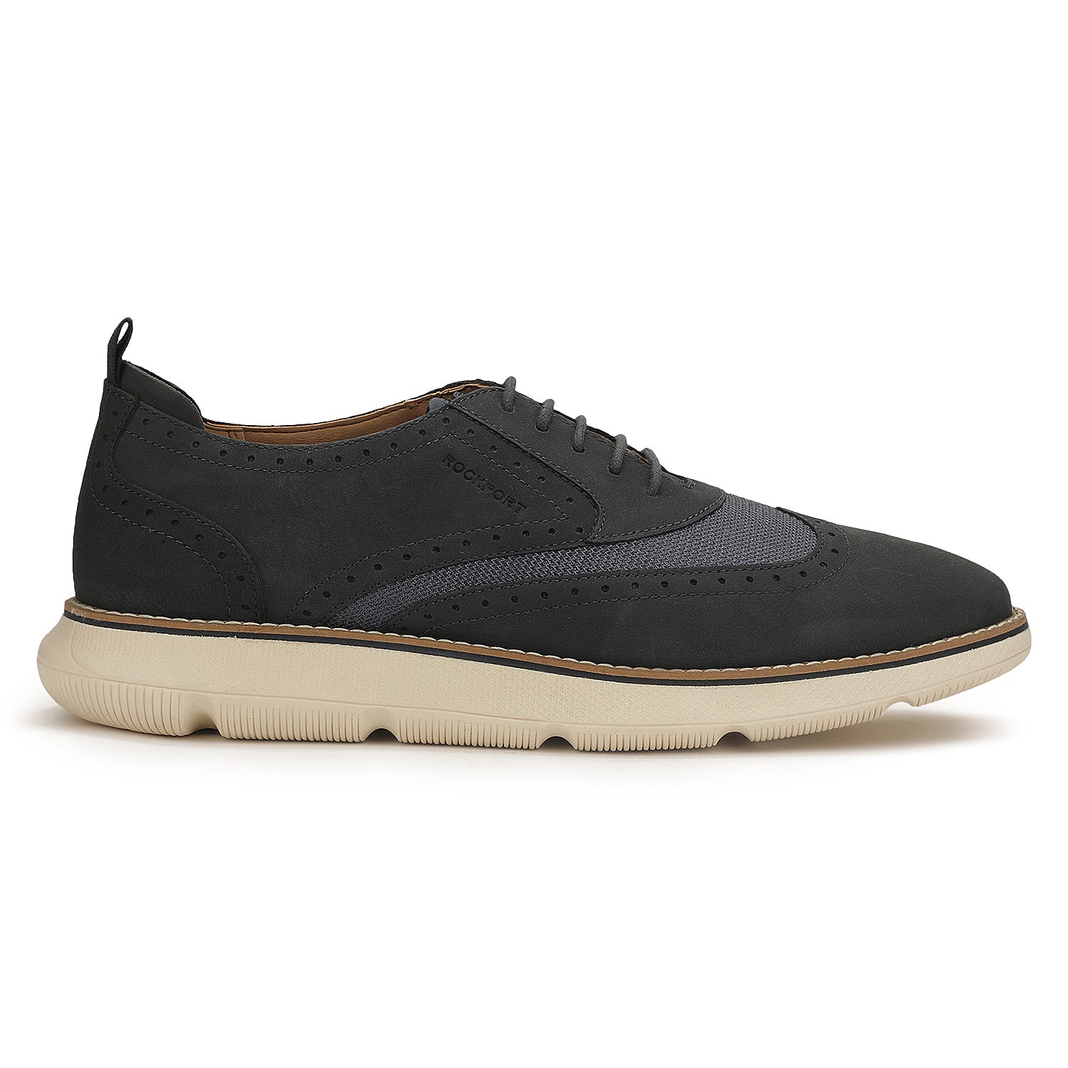 Men's Harbor Walk Oxford Laceup Navy Nubuck Leather Formal Shoes