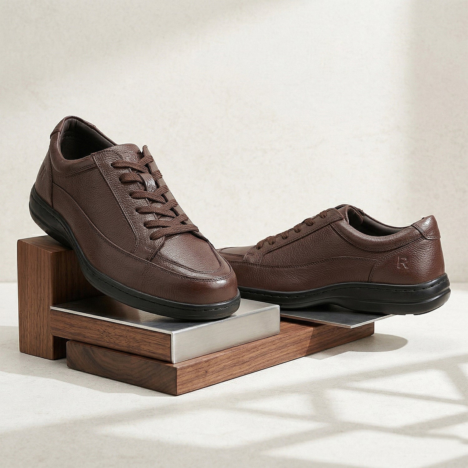 Easeride  ZORO Red Leather Shoes For Men